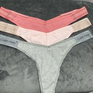 Calvin Klein Women's Panties - Pink, Light Pink, Gray